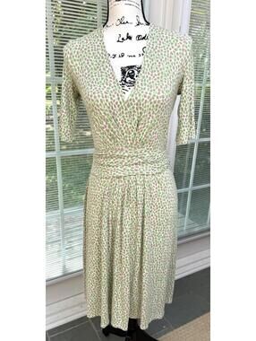 Lilly Pulitzer Pink/Green Leopard Print Wrap Dress. XS. Very Good Condition